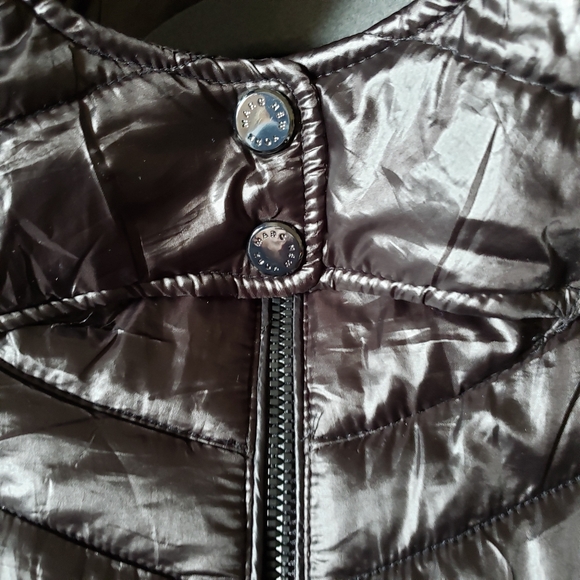 Women's Black Puffer Parka Jacket, Size: L - Picture 4 of 9